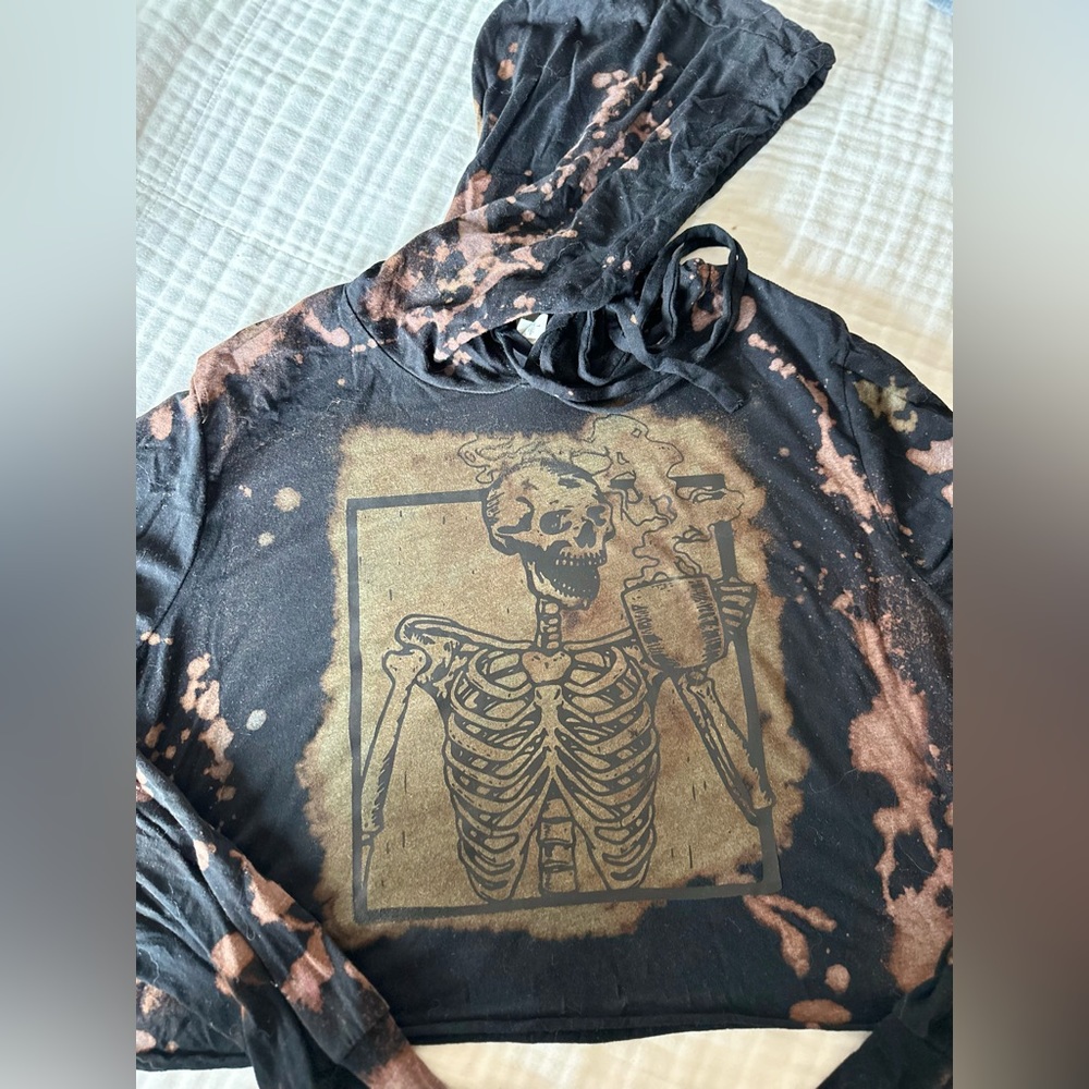 Skeleton coffee hoody